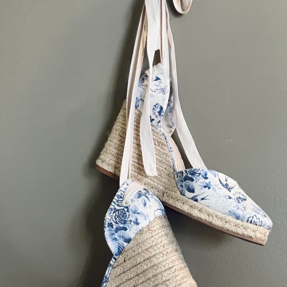 Camilla Lace Up Wedges from Reformation